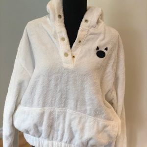 White terry cloth cover up